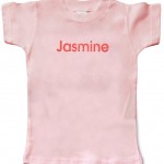 monogrammed short sleeve t-shirt for baby, pink