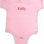 personalized onesie, pink