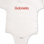 personalized onesie, white